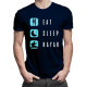 Eat sleep kayak - pánske tričko s potlačou