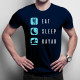 Eat sleep kayak - pánske tričko s potlačou
