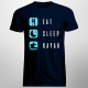 Eat sleep kayak - pánske tričko s potlačou