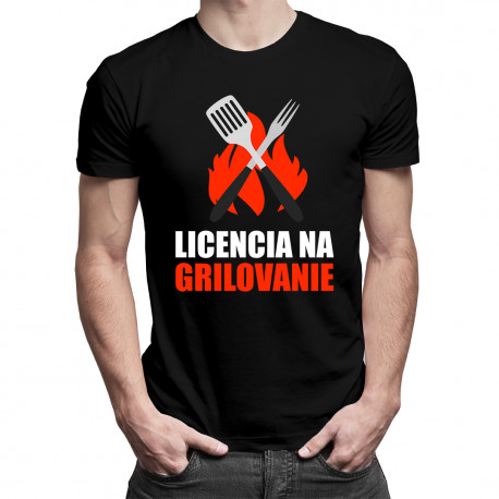 Licencia na grilovanie - pánske tričko s potlačou