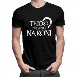Tričko pre jazdu na koni - pánske tričko s potlačou
