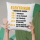 Elektrikár: hodinová sadzba - vankúš s potisk