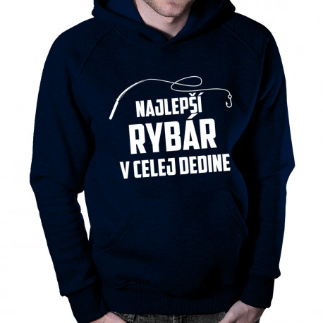 Najlepší rybár v celej dedine - pánska mikina s potlačou