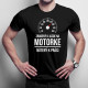 Zrodený k jazde na motorke, nútený k práci - pánske tričko s potlačou