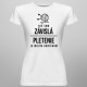 Nie som závislá - pletenie je mojím koníčkom - dámske tričko s potlačou