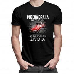 Plochá dráha nie je hobby, je to spôsob života - pánske tričko s potlačou