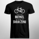 Viac ako bicykel milujem len svoju ženu - pánske tričko s potlačou