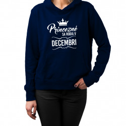 Princezné sa rodia v decembri - dámska mikina s potlačou