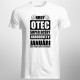 Hrdý otec super dcéry narodenej v januári - pánske tričko s potlačou