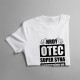 Hrdý otec super syna narodeného vo februári - pánske tričko s potlačou