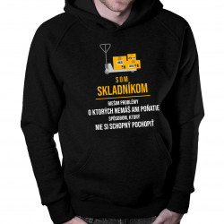 Som skladníkom - riešim problémy - Pánska mikina s potlačou