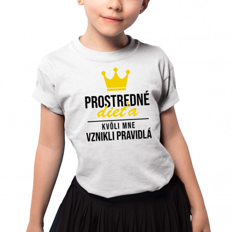 Prostredné dieťa - kvôli mne vznikli pravidlá - detské tričko s potlačou