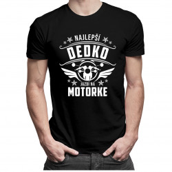 Najlepší dedko jazdí na motorke - pánske tričko s potlačou
