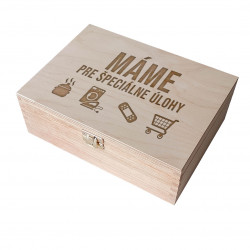 Máme pre špeciálne úlohy - Drevený box na čaj s gravírovaním