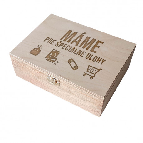 Máme pre špeciálne úlohy - Drevený box na čaj s gravírovaním