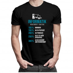 Informatik - hodinová sadzba - pánske tričko s potlačou