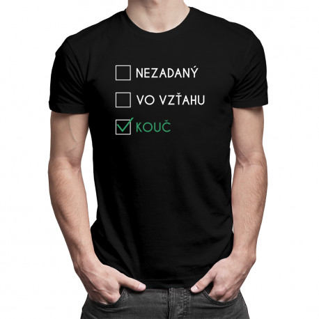 Nezadaný / vo vzťahu / kouč - pánske tričko s potlačou