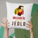 Milujem ťa viac než jedlo - vankúš s potlačou
