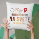 Moje obľúbené miesto na svete je vedľa Teba - vankúš s potlačou