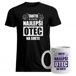 Sada pro tátu - Takto vyzerá najlepší otec na svete - tričko + hrnček s potlačou