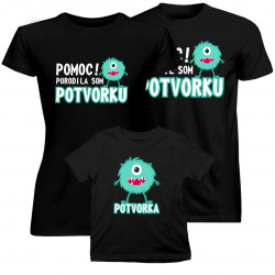 Sada pre rodinu - Pomoc! Porodila\Splodil som potvorku - tričko s potlačou