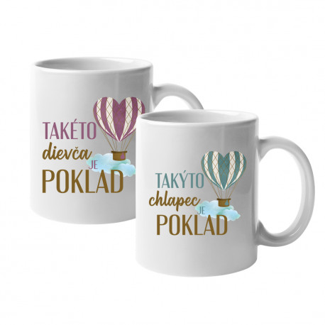 Sada pre páry - Takýto chlapec Takéto dievča - hrnky s potlačou