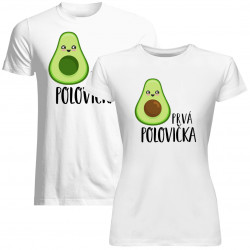Sada pre páry - Prvá polovička (dámske) Druhá polovička (pánske) v1 - tričko s potlačou