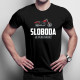 Sloboda je plná nádrž - pánske tričko s potlačou