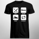 Eat sleep ride repeat  - pánske tričko s potlačou