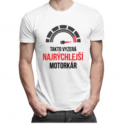 Takto vyzerá najrýchlejší motorkár - pánske tričko s potlačou