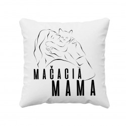 Mačacia mama - vankúš s potlačou