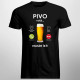 Pivo volá, musím ísť - pánske tričko s potlačou