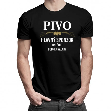 Pivo - hlavný sponzor dnešnej dobrej nálady - pánske tričko s potlačou