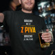 Brucho nie je z piva, brucho je na pivo - pánske tričko s potlačou