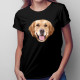Golden retriever - dámske tričko s potlačou