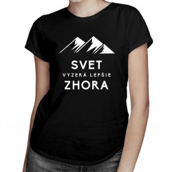 Svet vyzerá lepšie zhora - dámske tričko s potlačou