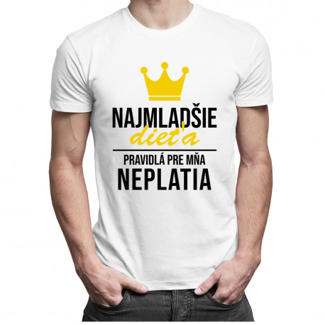 Najmladšie dieťa - pravidlá pre mňa neplatia - pánske tričko s potlačou