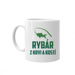 Rybár z krvi a kostí - keramický hrnček s potlačou