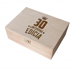 30 rokov Limitovaná edícia - drevený box na čaj s gravírovaním