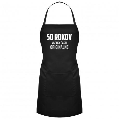 50 rokov - všetky časti originálne - zástera s potlačou