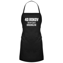 40 rokov - všetky časti originálne - zástera s potlačou