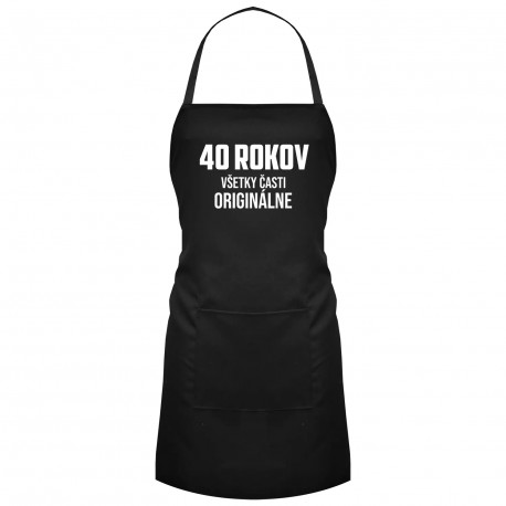 40 rokov - všetky časti originálne - zástera s potlačou