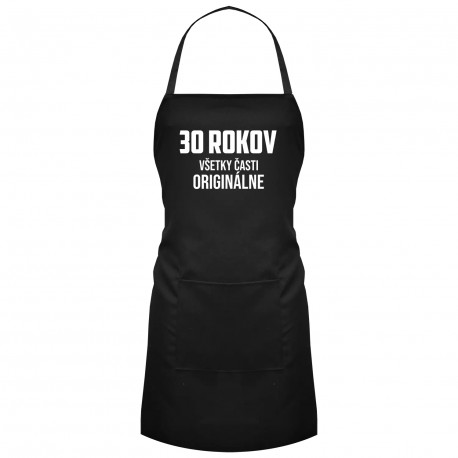 30 rokov - všetky časti originálne - zástera s potlačou