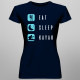 Eat sleep kayak - dámske tričko s potlačou