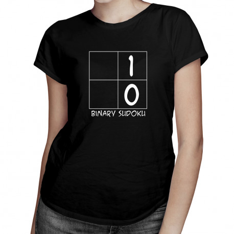 Binary Sudoku - dámske tričko s potlačou