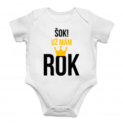 Šok! Už mám rok - body s potlačou