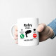 Ryby volajú, musím ísť - keramický hrnček s potlačou