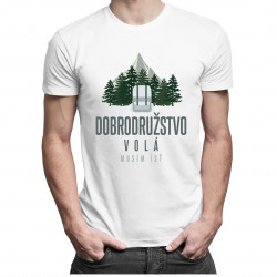 Dobrodružstvo volá, musím ísť - Pánske tričko s potlačou