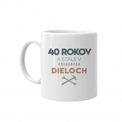 40 rokov a stále v pôvodných dieloch - keramický hrnček s potlačou