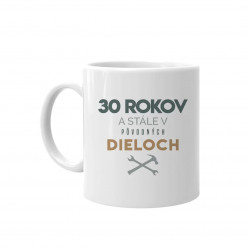 30 rokov a stále v pôvodných dieloch - keramický hrnček s potlačou